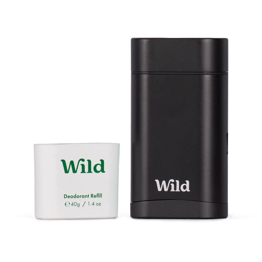 WILD Fresh Cotton & Sea Salt Deodorant Black Case Starter Pack