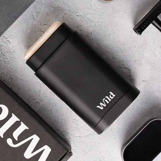 WILD Fresh Cotton & Sea Salt Deodorant Black Case Starter Pack