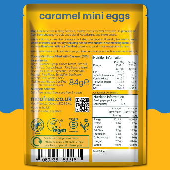 Moo Free Dairy-Free Caramel Mini Eggs – Vegan Easter Chocolate (84g)