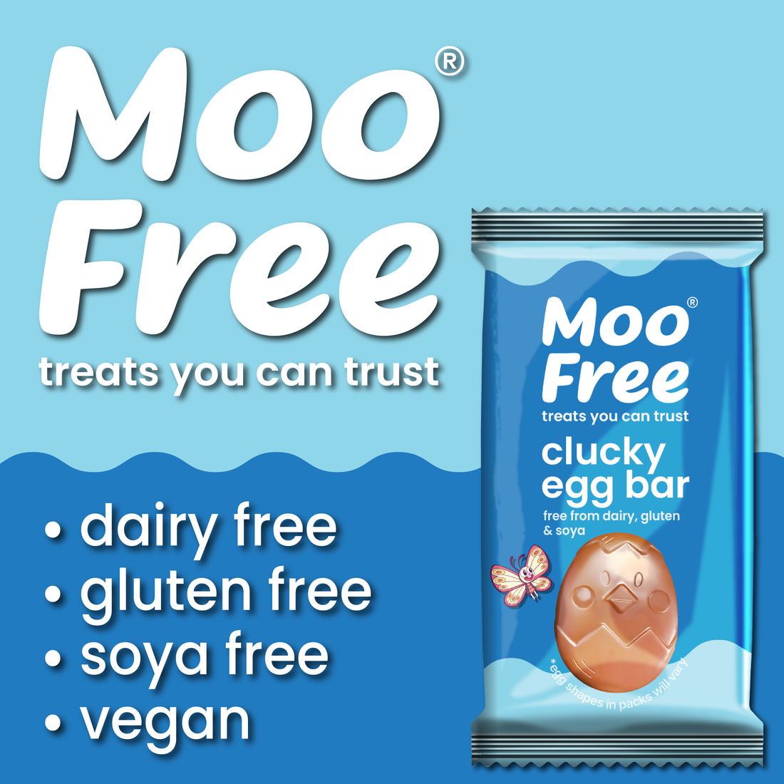 Moo Free Clucky Egg Bar – Vegan Dairy-Free Chocolate Egg (15g)