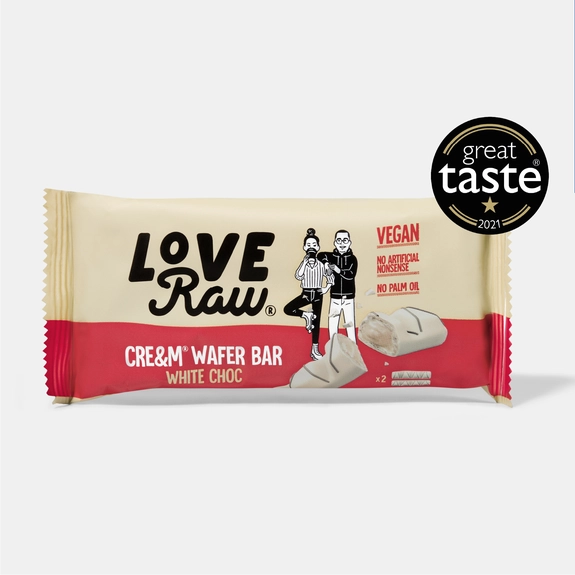 Love Raw White Choc Cre&m® Wafer Bars 45g